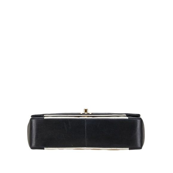 Pre Loved Chanel Classic Flap Bag TwoTone Style Women Black Shoulder Bags - Picture 3 of 8